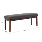Banco tapizado Quinby con acabado espresso - iNSPIRE Q