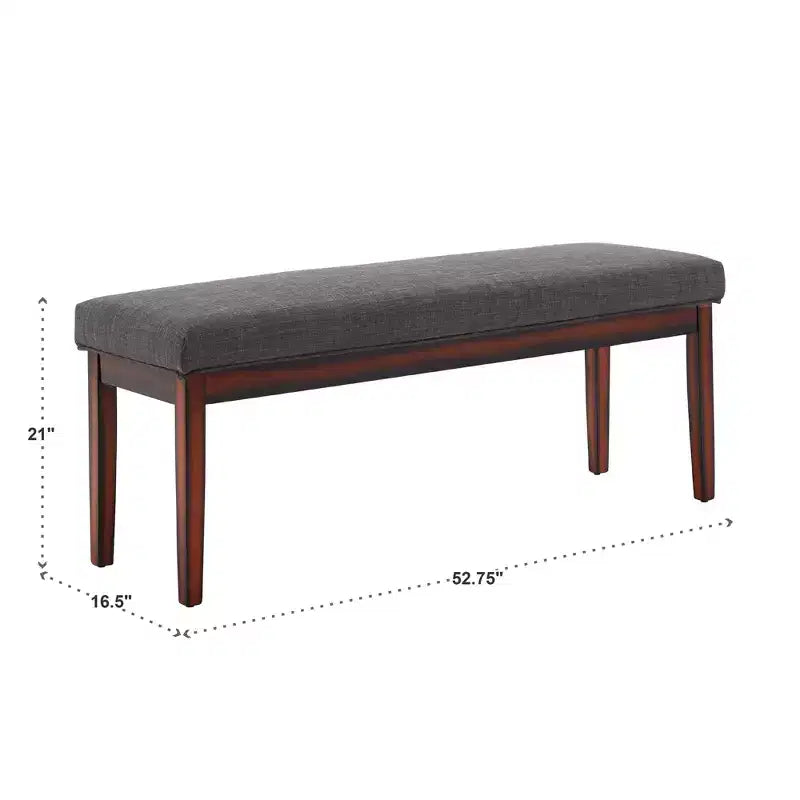 Banco tapizado Quinby con acabado espresso - iNSPIRE Q