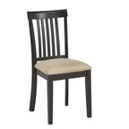 Sillas de comedor Kensington Mission Back de madera negra y microfibra beige (juego de 2) - Negro/Beige - iNSPIREQ