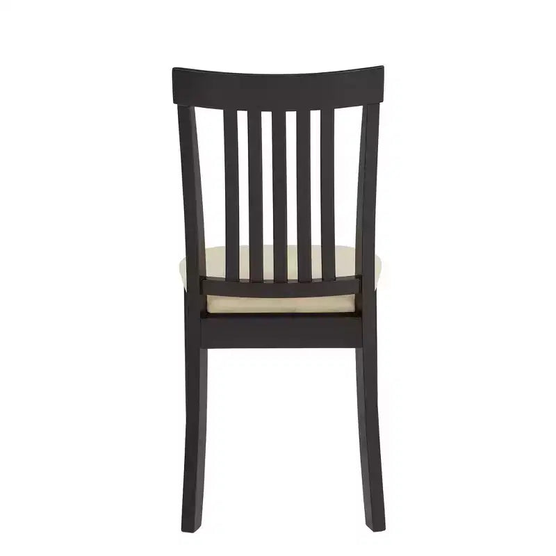 Sillas de comedor Kensington Mission Back de madera negra y microfibra beige (juego de 2) - Negro/Beige - iNSPIREQ