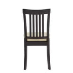 Sillas de comedor Kensington Mission Back de madera negra y microfibra beige (juego de 2) - Negro/Beige - iNSPIREQ