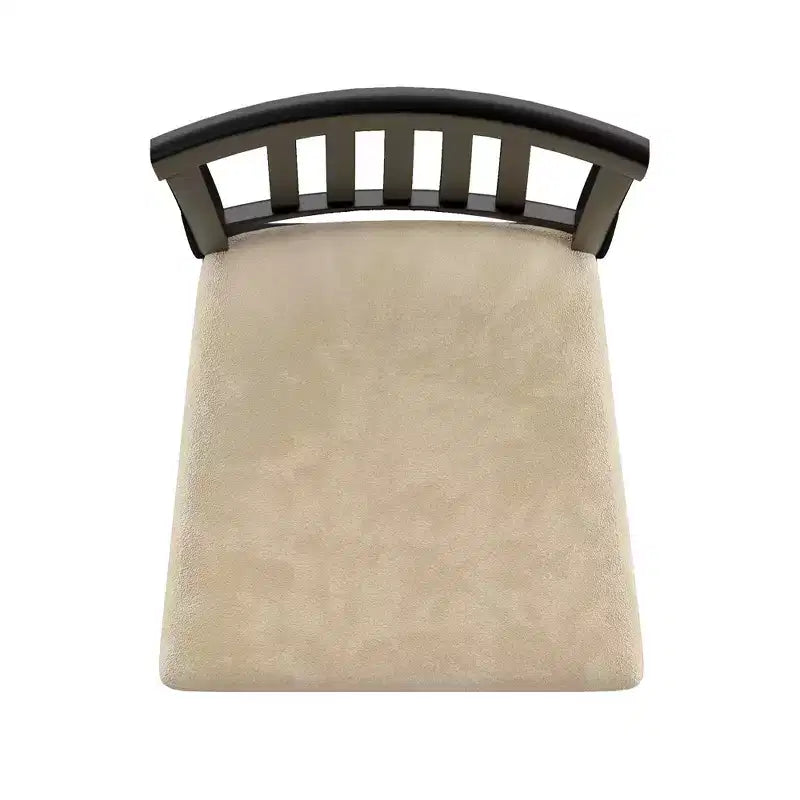 Sillas de comedor Kensington Mission Back de madera negra y microfibra beige (juego de 2) - Negro/Beige - iNSPIREQ