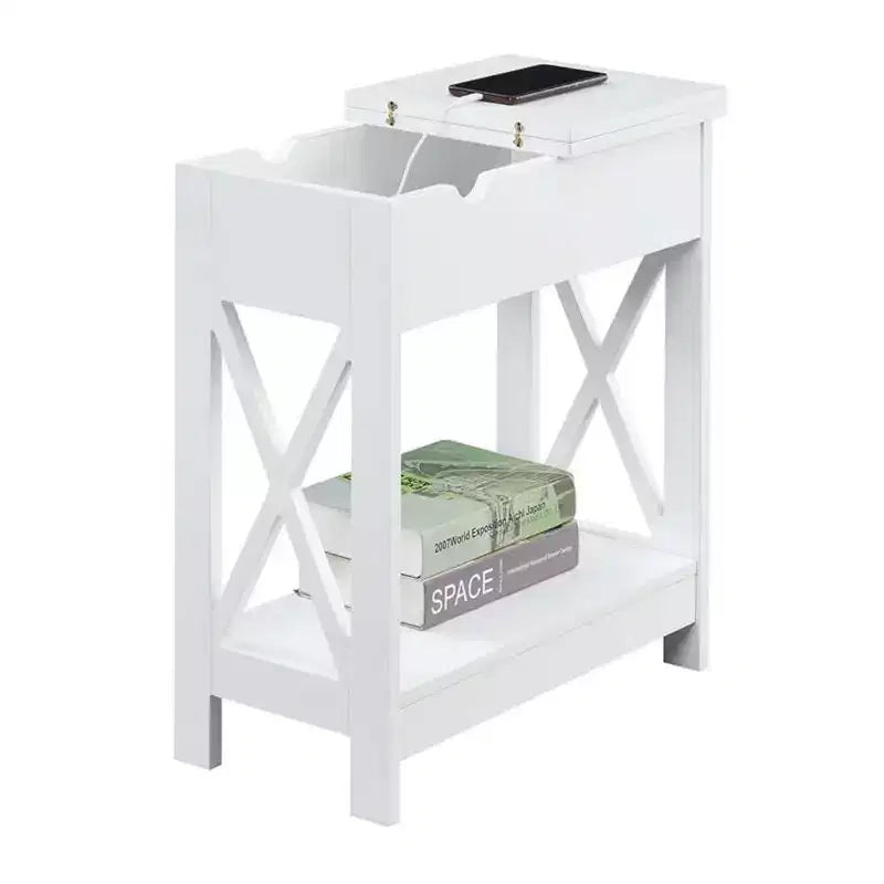 Mesa auxiliar rectangular de madera HomeStock 1 pieza