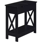 Mesa auxiliar rectangular de madera HomeStock 1 pieza