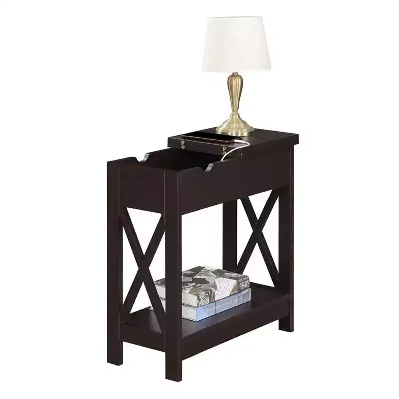 Mesa auxiliar rectangular de madera HomeStock 1 pieza