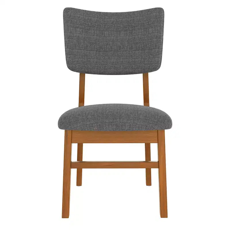 Juego de 4 sillas de comedor tapizadas Peterson de GDFStudio con estructura resistente de madera de caucho
