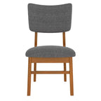 Juego de 4 sillas de comedor tapizadas Peterson de GDFStudio con estructura resistente de madera de caucho