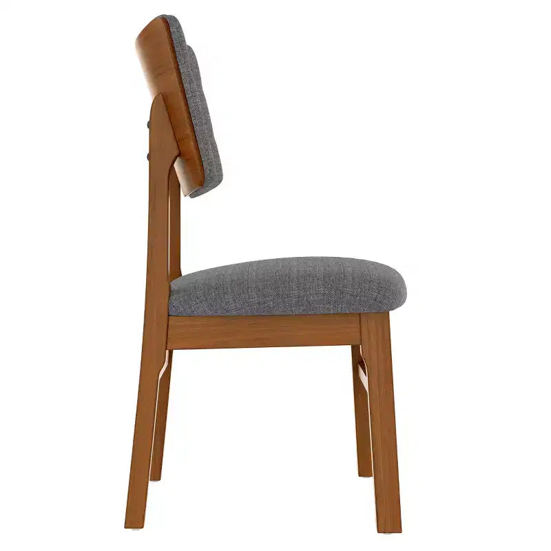 Juego de 4 sillas de comedor tapizadas Peterson de GDFStudio con estructura resistente de madera de caucho
