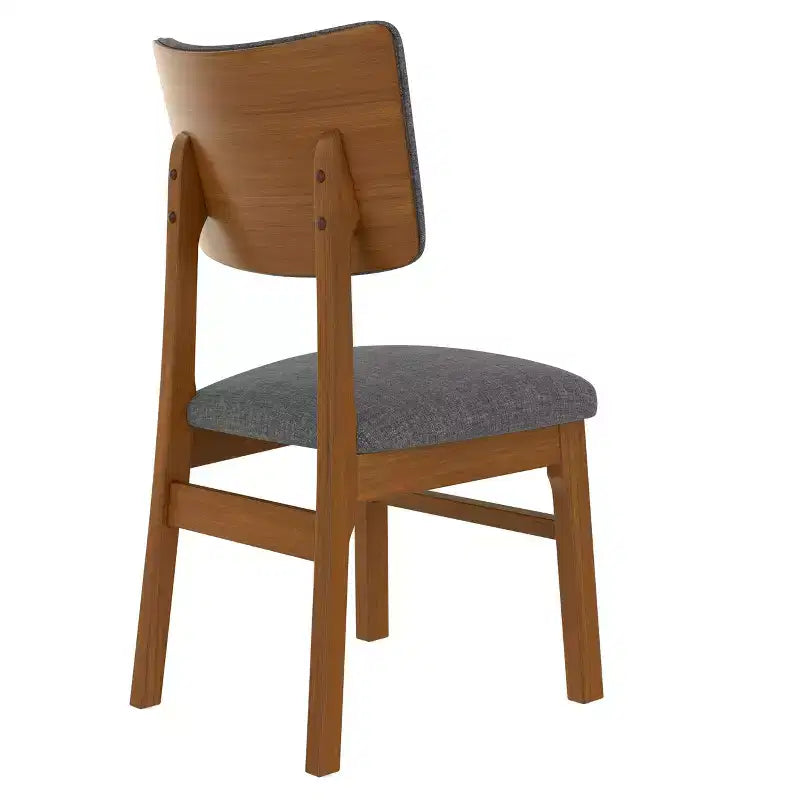 Juego de 4 sillas de comedor tapizadas Peterson de GDFStudio con estructura resistente de madera de caucho