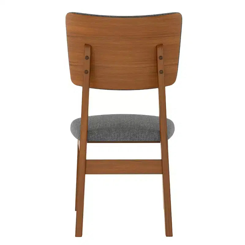 Juego de 4 sillas de comedor tapizadas Peterson de GDFStudio con estructura resistente de madera de caucho
