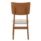 Juego de 4 sillas de comedor tapizadas Peterson de GDFStudio con estructura resistente de madera de caucho