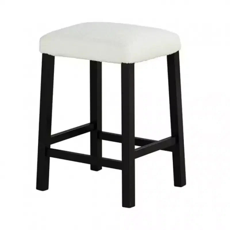 Juego de comedor de 3 piezas de madera, estilo transicional de alto brillo, con estantes de almacenamiento y puertos USB, taburetes tapizados en bouclé