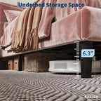 Estructura de Cama Tapizada con Cabecero y Soporte de Lamas de Madera Maciza, No Requiere Somier, Fácil Montaje, Sin Ruido, Terciopelo Rosa