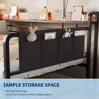 Coolmee Cama Nido Doble, Cabecero con Almacenamiento + Estación de Carga y Bolsas de Almacenamiento Adicionales, Sofá Cama Resistente para Sala de Estar o Habitación de Invitados