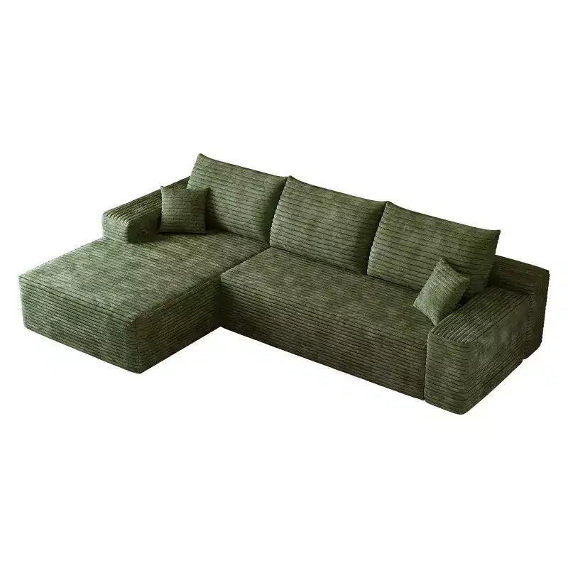 Sofá seccional moderno en L modelo Cloud 107 con chaise longue, sofá modular de asiento profundo para sala de estar, dormitorio, sala familiar