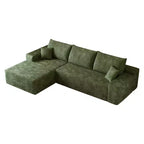 Sofá seccional moderno en L modelo Cloud 107 con chaise longue, sofá modular de asiento profundo para sala de estar, dormitorio, sala familiar