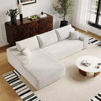 Sofá seccional moderno en L modelo Cloud 107 con chaise longue, sofá modular de asiento profundo para sala de estar, dormitorio, sala familiar