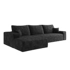Sofá seccional moderno en L modelo Cloud 107 con chaise longue, sofá modular de asiento profundo para sala de estar, dormitorio, sala familiar