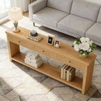 Mesa consola de madera de 70 pulgadas con 3 cajones