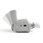 Sillón reclinable y planeador tapizado Serenity Wingback con carga USB
