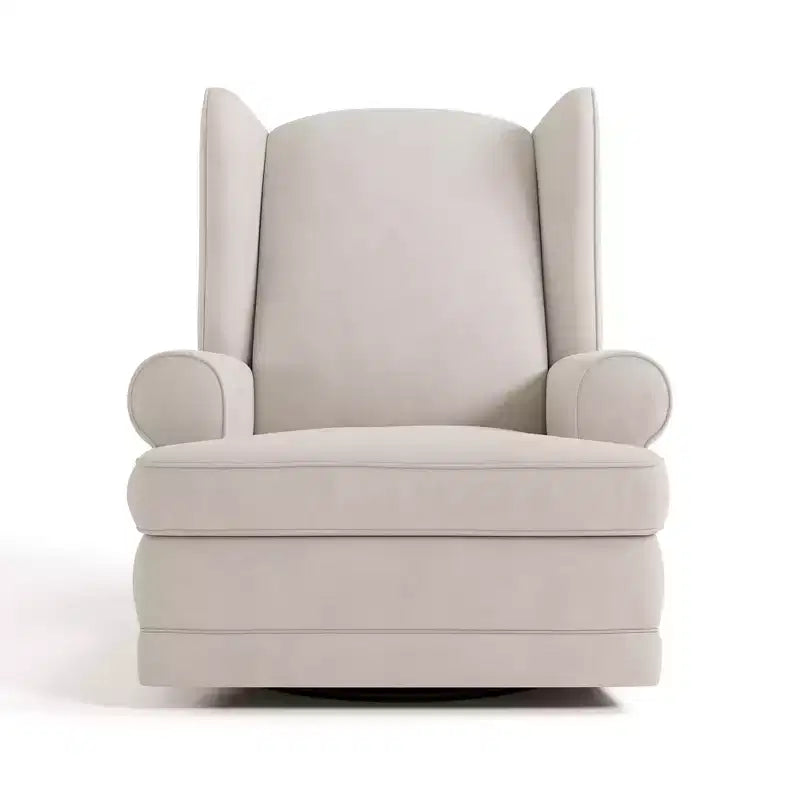 Sillón reclinable y planeador tapizado Serenity Wingback con carga USB