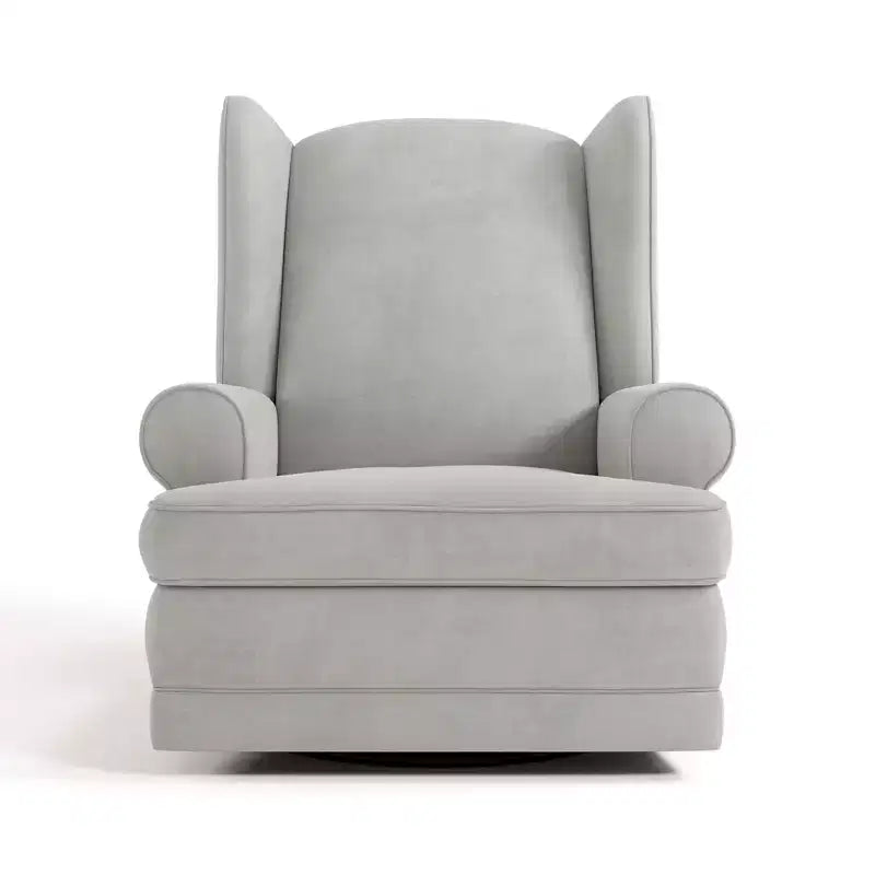 Sillón reclinable y planeador tapizado Serenity Wingback con carga USB