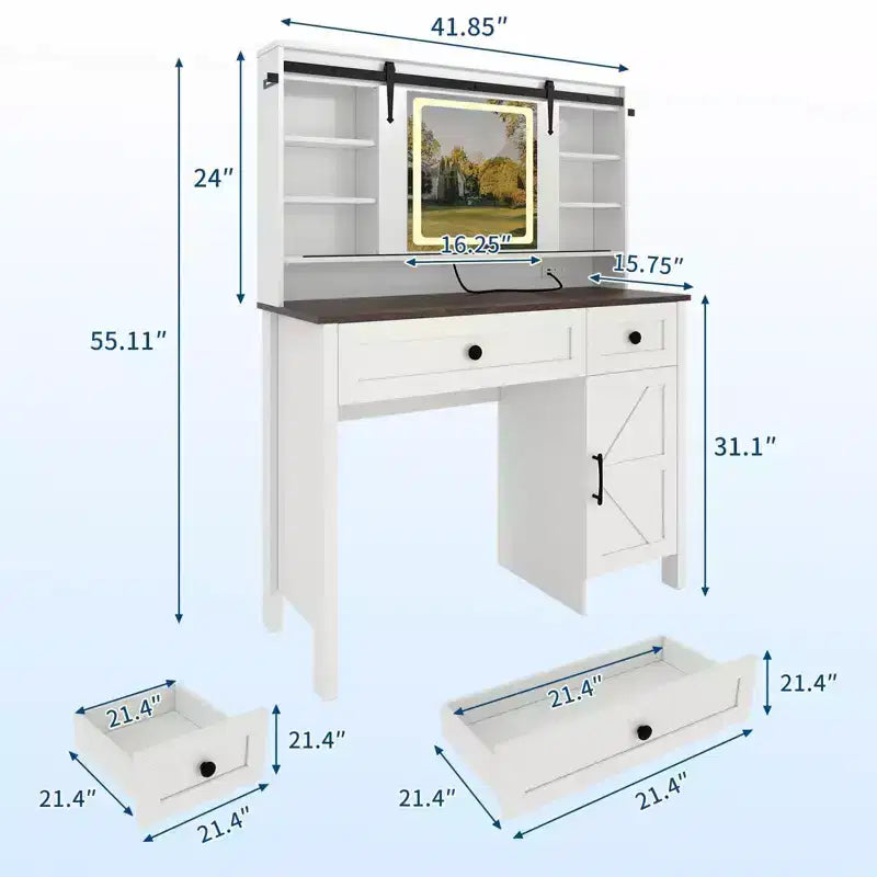 Tocador moderno, 3 cajones, gabinete, taburete de almacenamiento, estantes, para el hogar, sala de estar