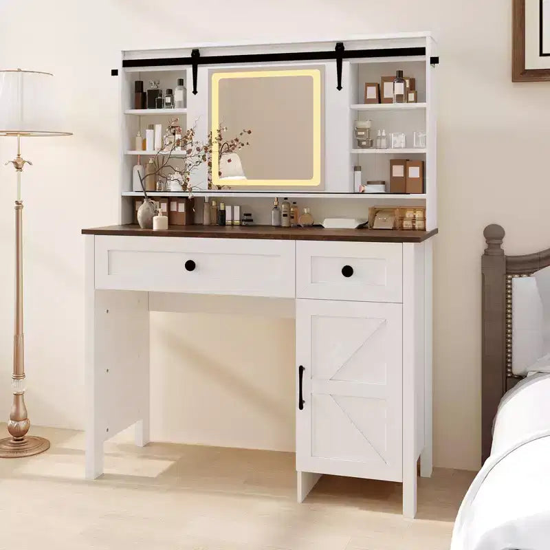 Tocador moderno, 3 cajones, gabinete, taburete de almacenamiento, estantes, para el hogar, sala de estar