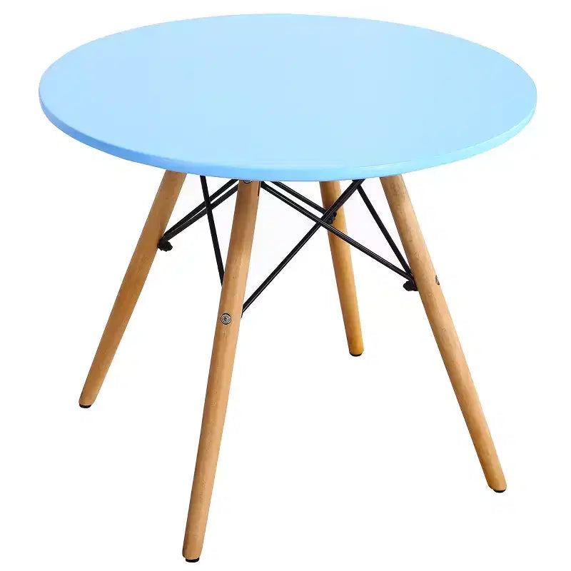 Mesa infantil y juego de 4 sillas Costway, construcción sólida, juego de comedor de 5 piezas para niños pequeños