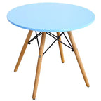 Mesa infantil y juego de 4 sillas Costway, construcción sólida, juego de comedor de 5 piezas para niños pequeños