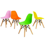 Mesa infantil y juego de 4 sillas Costway, construcción sólida, juego de comedor de 5 piezas para niños pequeños