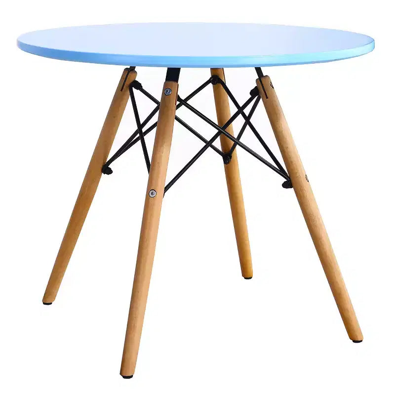 Mesa infantil y juego de 4 sillas Costway, construcción sólida, juego de comedor de 5 piezas para niños pequeños