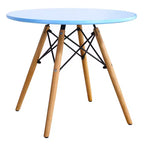 Mesa infantil y juego de 4 sillas Costway, construcción sólida, juego de comedor de 5 piezas para niños pequeños