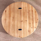 Mesa de centro redonda elevable GDFStudio Ellington con almacenamiento oculto