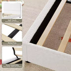 Estructura de cama infantil tapizada, diseño de plataforma baja, somier de madera resistente, no requiere somier de muelles, silenciosa y fácil de montar.