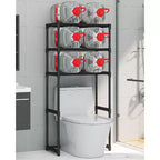 Mueble de almacenamiento de 3 estantes para colocar sobre el inodoro que ahorra espacio, estantería organizadora de baño independiente, fácil montaje, para baño