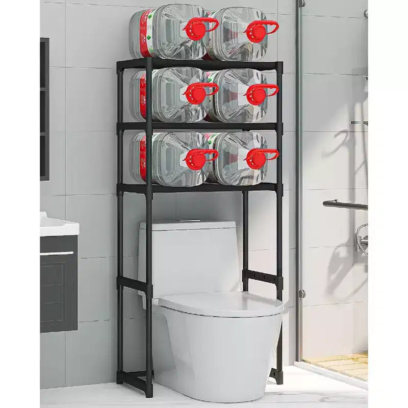 Mueble de almacenamiento de 3 estantes para colocar sobre el inodoro que ahorra espacio, estantería organizadora de baño independiente, fácil montaje, para baño