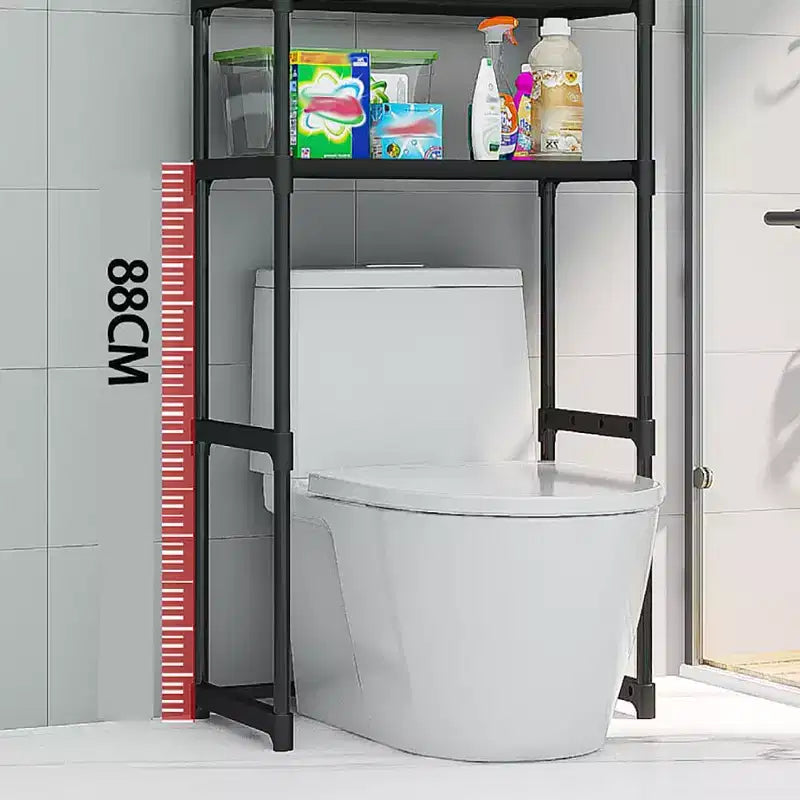 Mueble de almacenamiento de 3 estantes para colocar sobre el inodoro que ahorra espacio, estantería organizadora de baño independiente, fácil montaje, para baño
