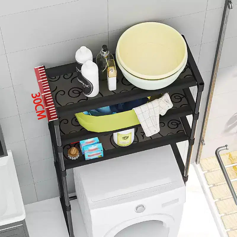 Mueble de almacenamiento de 3 estantes para colocar sobre el inodoro que ahorra espacio, estantería organizadora de baño independiente, fácil montaje, para baño