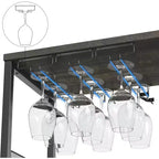 Vitrina/Estante para Cafetería y Bar de Vinos con Botellero Desmontable, Soporte para Copas, Cajón y Puerta de Malla, Aparador y Almacenamiento tipo Buffet para Comedor, Cocina