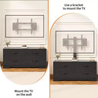 Mueble para TV con soporte para televisores de 32 a 75 pulgadas, mesa de consola multimedia moderna con 4 cajones grandes, cómoda centro de entretenimiento para sala de estar y dormitorio