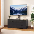 TV Stand with Mount for 32-75 Inch TVs, Modern Media Console Table with 4 Large Drawers, Entertainment Center Dresser for Living Room & Bedroom