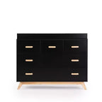 Cómoda de 5 cajones para habitación infantil, negra