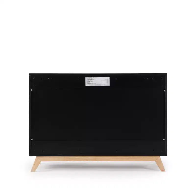 Cómoda de 5 cajones para habitación infantil, negra