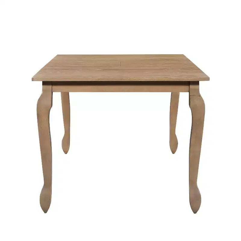 Christopher Knight Home Thaddea Juego de comedor de 7 piezas de estilo rústico extensible de madera de caucho con sillas tapizadas en tela de ratán
