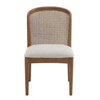 Christopher Knight Home Thaddea Juego de comedor de 7 piezas de estilo rústico extensible de madera de caucho con sillas tapizadas en tela de ratán