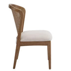 Christopher Knight Home Thaddea Juego de comedor de 7 piezas de estilo rústico extensible de madera de caucho con sillas tapizadas en tela de ratán