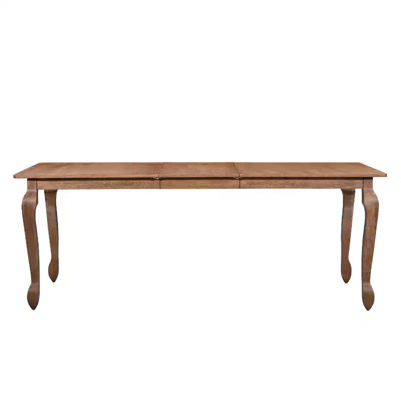 Christopher Knight Home Thaddea Juego de comedor de 7 piezas de estilo rústico extensible de madera de caucho con sillas tapizadas en tela de ratán