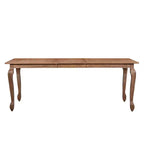 Christopher Knight Home Thaddea Juego de comedor de 7 piezas de estilo rústico extensible de madera de caucho con sillas tapizadas en tela de ratán