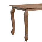 Christopher Knight Home Thaddea Juego de comedor de 7 piezas de estilo rústico extensible de madera de caucho con sillas tapizadas en tela de ratán